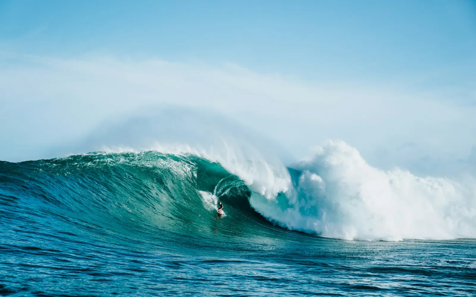Empty reef lineup peeling in clean conditions